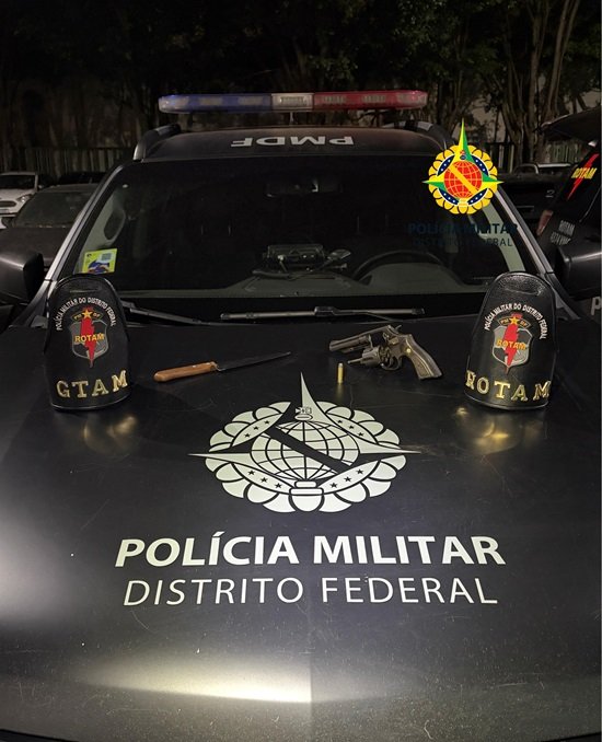 PM apreende revólver com numeração raspada após confusão envolvendo irmãos gêmeos em Ceilândia